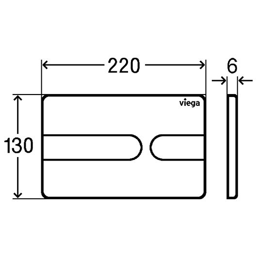 Модуль 3в1 для подвесного унитаза Prevista Dry 112см с подключением для унитаза-биде, хром, Viega