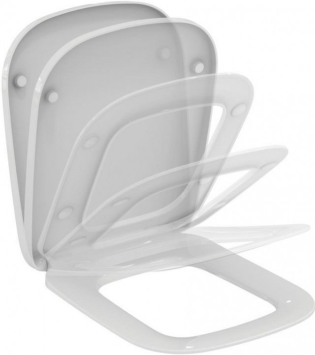 Комплект унитаза подвесного ESEDRA с крышкой, глубокий смыв (T281401+T318101) IDEAL STANDARD