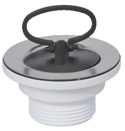 Выпуск пластиковый с резиновой пробкой (решетка н/ж 70мм) выход вертикальный 1 1/4" McAlpine