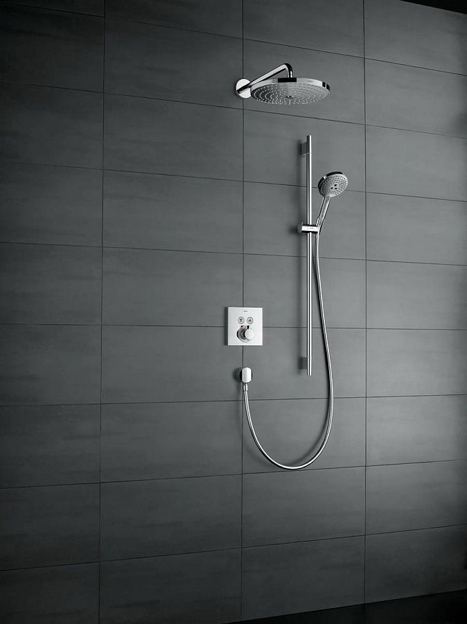 Термостат с двумя запорными вентилями Select Highflow, HANSGROHE