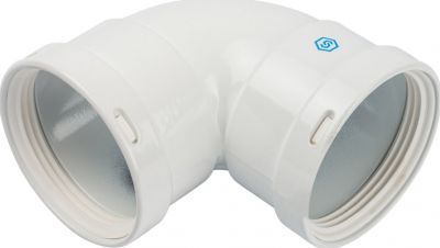 Элемент дымохода отвод 90° м/м DN80 (алюминий) STOUT