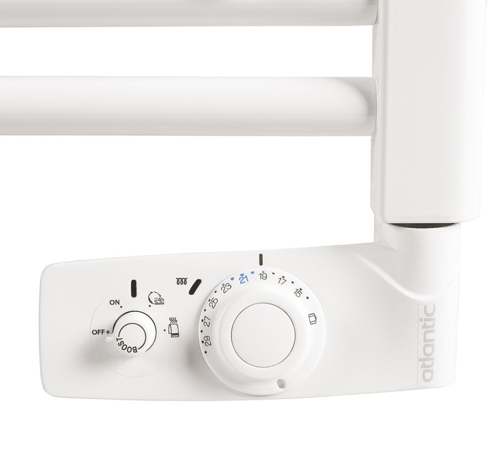Полотенцесушитель электрический 2012, 998х480х100 мм, 500Вт, белый, Atlantic