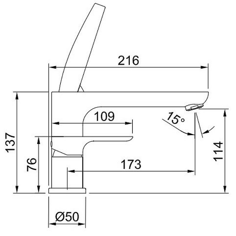 Смеситель на борт ванны на 3 отверстия, хром, RAGLO 