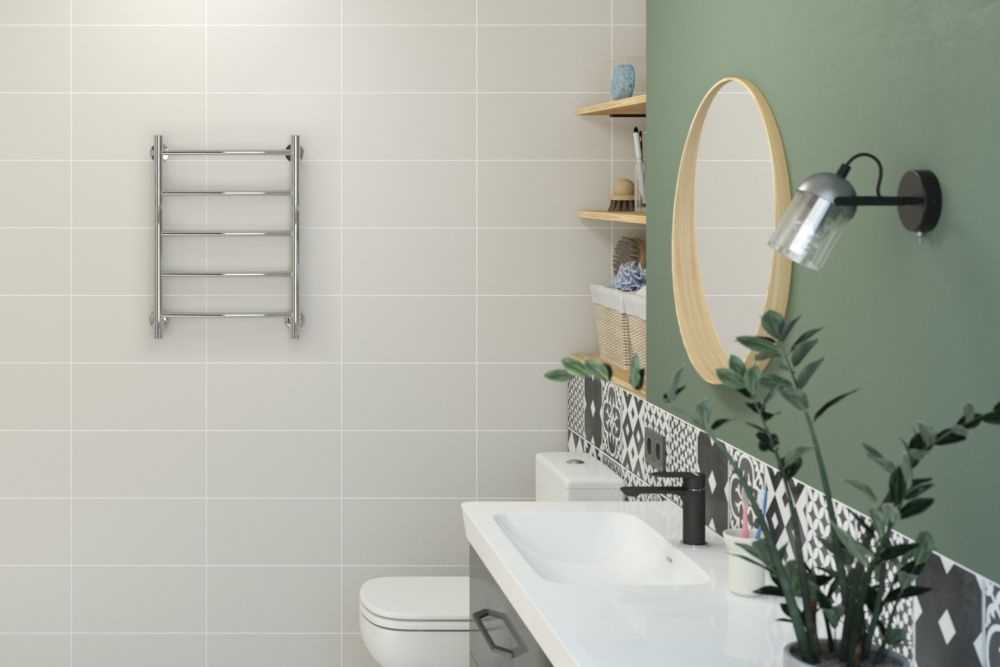 Полотенцесушитель водяной  "Версия - Н2" 600х400 (5 перекл.) Г 18, нерж.сталь, Стилье