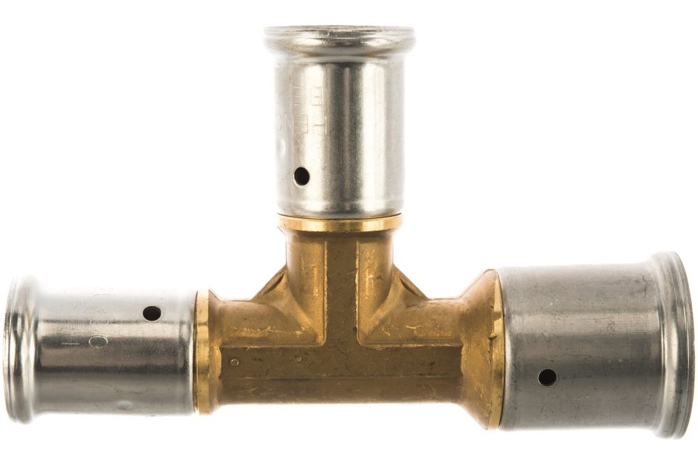 Тройник 26-20-20 латунь, пресс HENCO