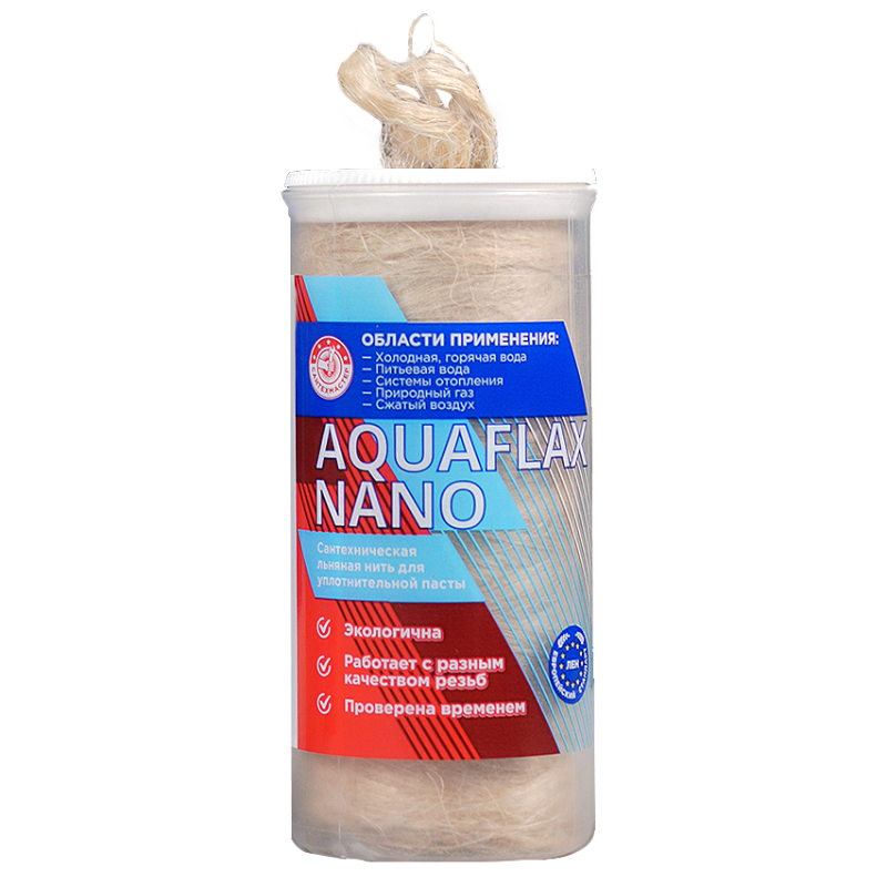 Нить льняная nano, сантех. ЕВРО, туба 80 гр. Aquaflax