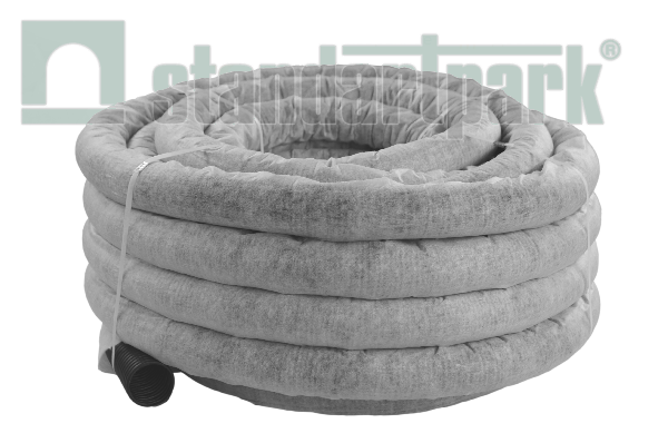 Труба дренажная ПНД D110x50м SN4 перфорированная гофрированная в фильтре из геотекстиля STANDARTPARK