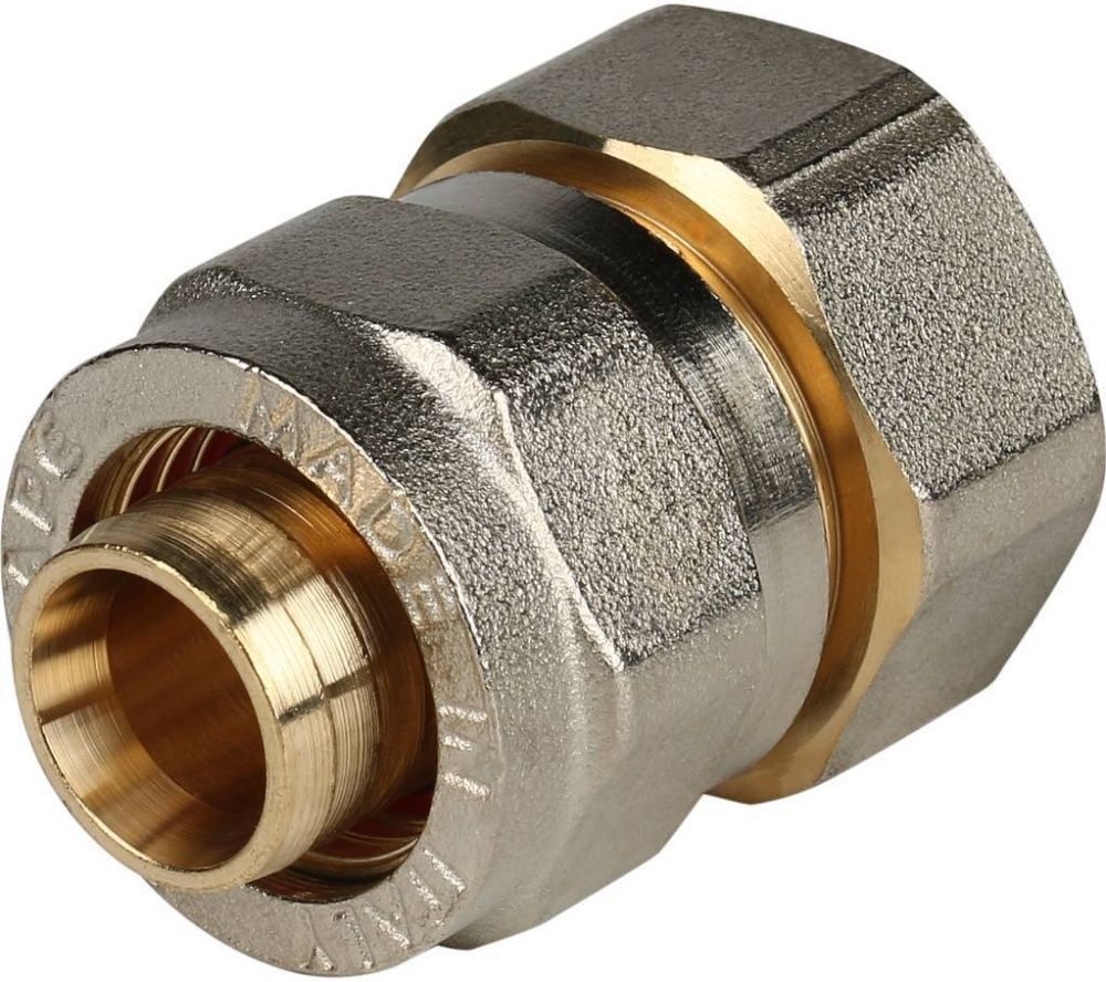 Муфта ВР 20х3/4" латунь (обжим) Stout