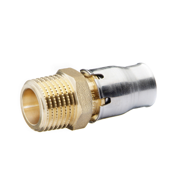 Муфта соединительная, НР 16х1/2" латунь, alpex-plus, Frankische