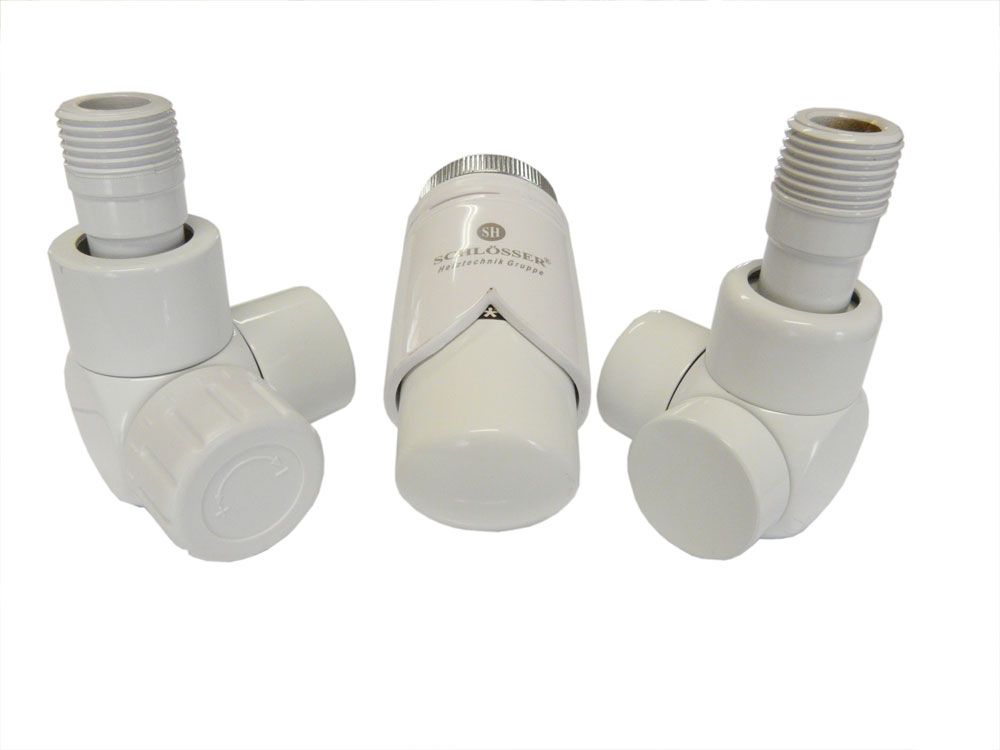 Комплект термостат. Exclusive GZ 1/2 x GW 1/2 (сталь) SF C005 Slate  угловой Schlosser