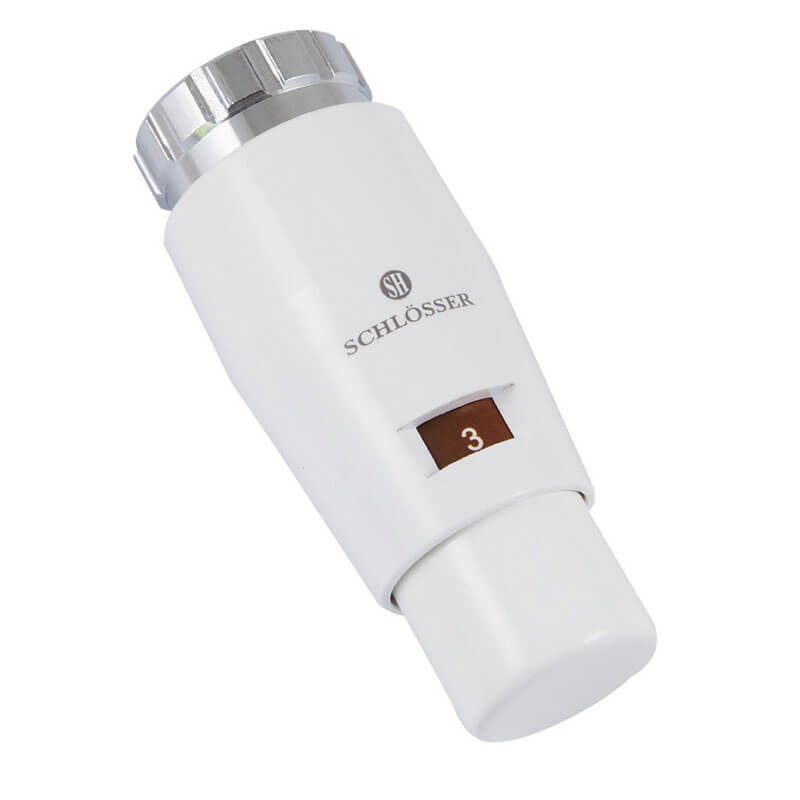 Термостатическая головка MINI 6011 DZ клемма БЕЛЫЙ Schlosser