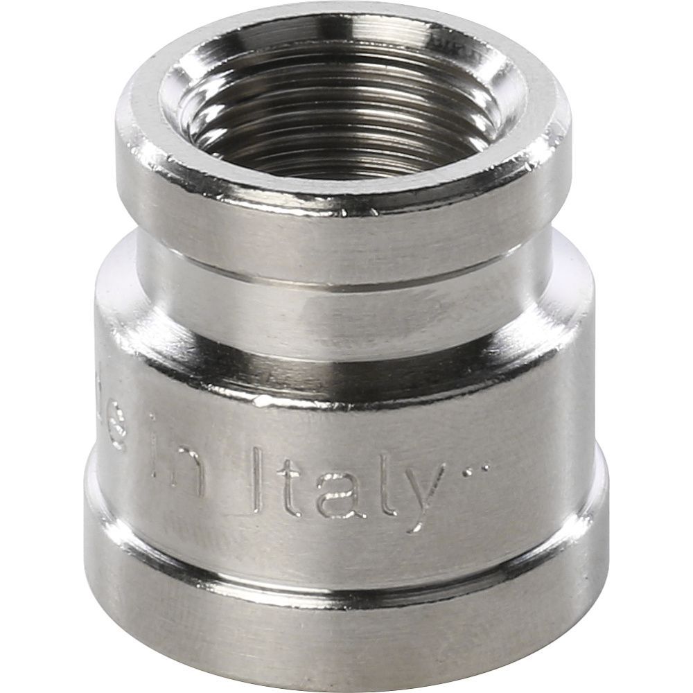 Муфта переходная ВВ   1/2х3/8 (никель) STOUT