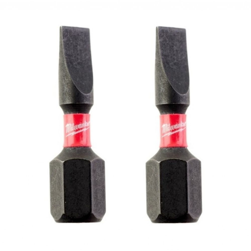 Бита для шуруповерта  Shockwave SL0.6х4.5 25мм  (2шт/уп), Milwaukee