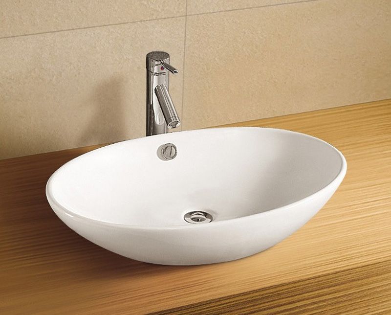 Раковина накладная 625*415*150 белый AZARIO