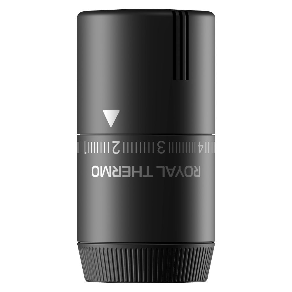 Термоголовка  жидкостная Design М30х1,5 (черный soft touch) Royal Thermo