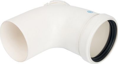 Угол конденсац. 87° DN80 м/п PP-FE STOUT с ревизией (пластик)