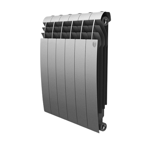 Радиатор биметал. BiLiner Silver Satin 500/87 6 секций (серый) Royal Thermo