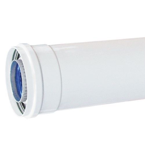 Удлинитель коаксиальный алюм. окраш. белым DN60/100, 1,0м (папа/мама)