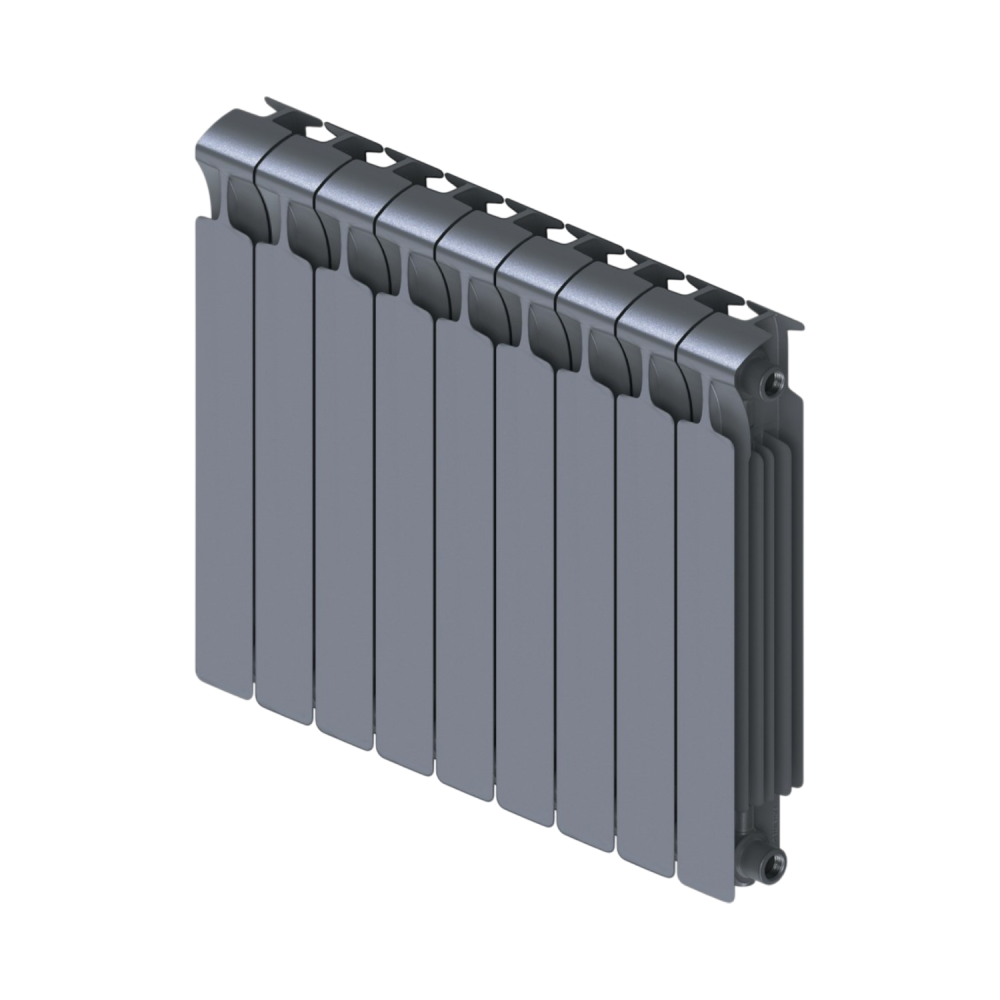 Радиатор биметаллический Monolit Ventil 500/100  9 секции (MVR) нижнее справа Титан Rifar