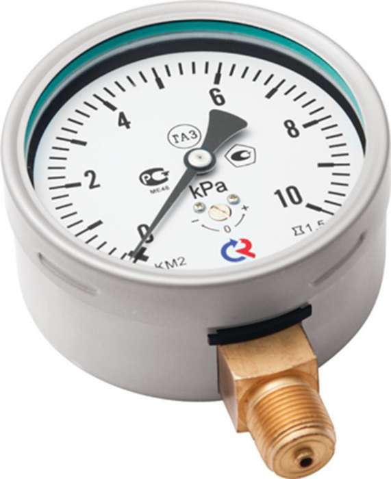 Напоромер КМ-22Р (0...10кПа) G1/2", 100мм, кл.т.1,5