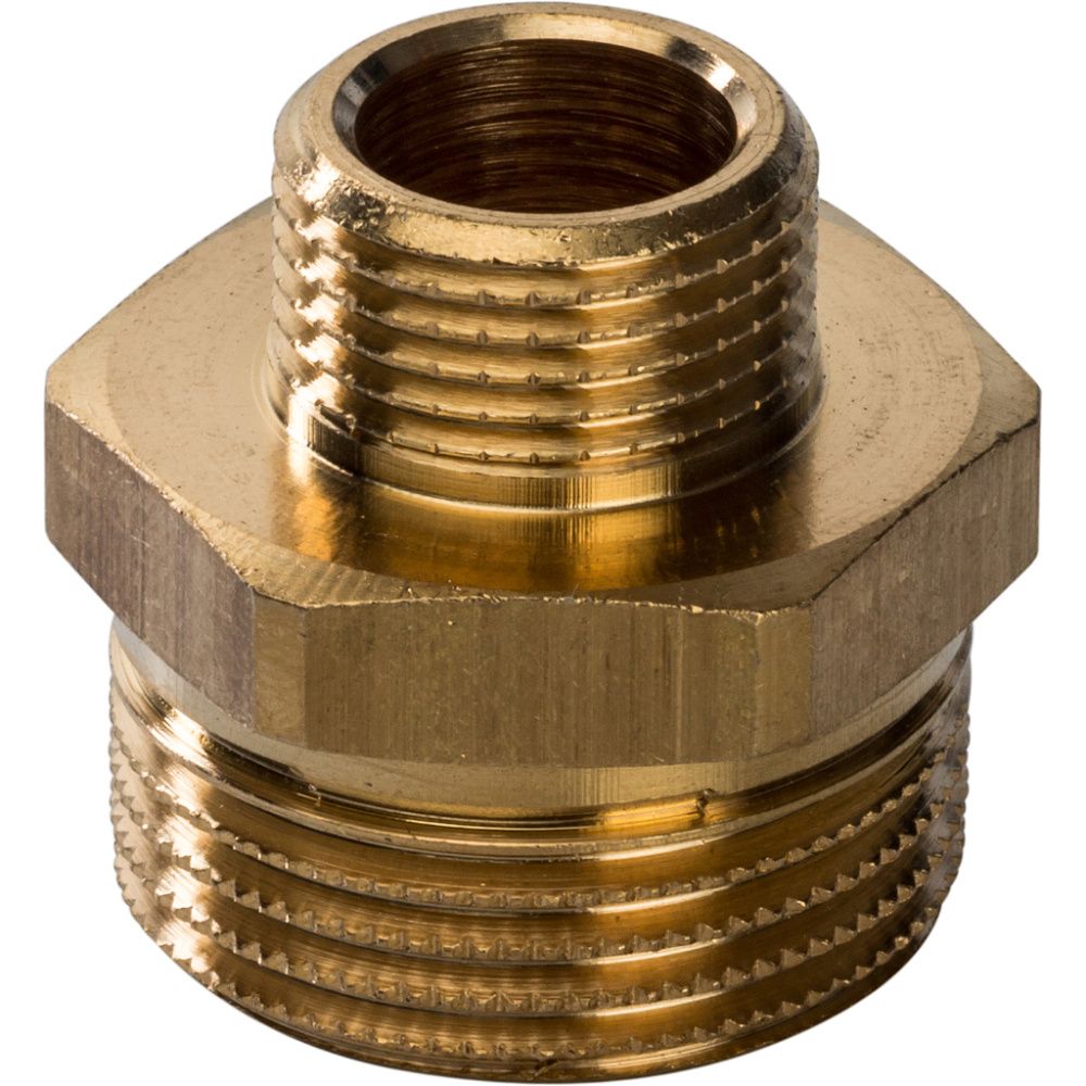 Ниппель  НР-НР 3/4х 3/8 (латунь) STOUT