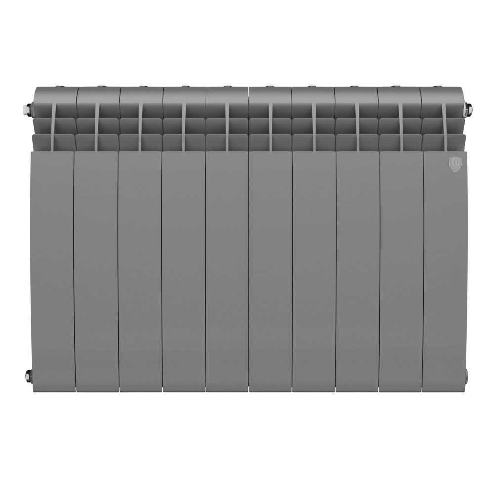 Радиатор биметаллический BiLiner Silver Satin 500/87 10 секций (серый) Royal Thermo