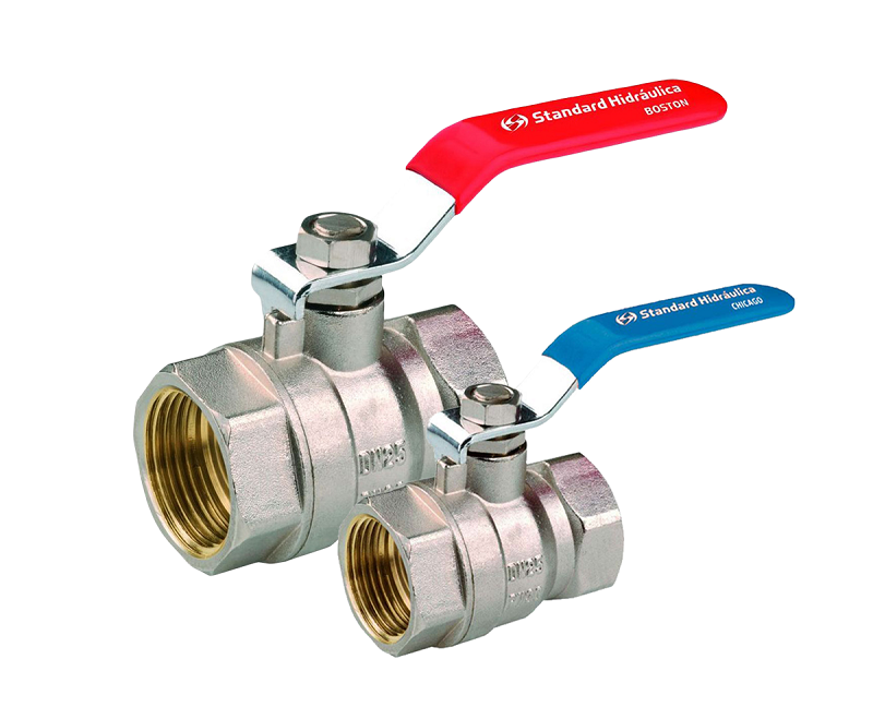 Кран шаровый тип 34.503 д.воды полнопрох., хром., Ду025, Ру25, Траб=95, Тмах=110 гр., внутр.р-ба, рукоятка обычная