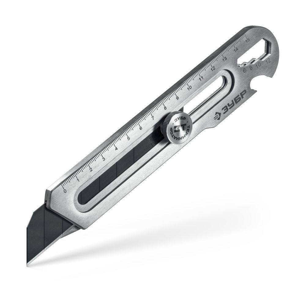 Нож цельнометаллический 25 мм винт. фикс., ЗУБР