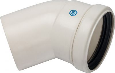 Угол конденсац. 45° DN80 м/п PP-FE STOUT (пластик)