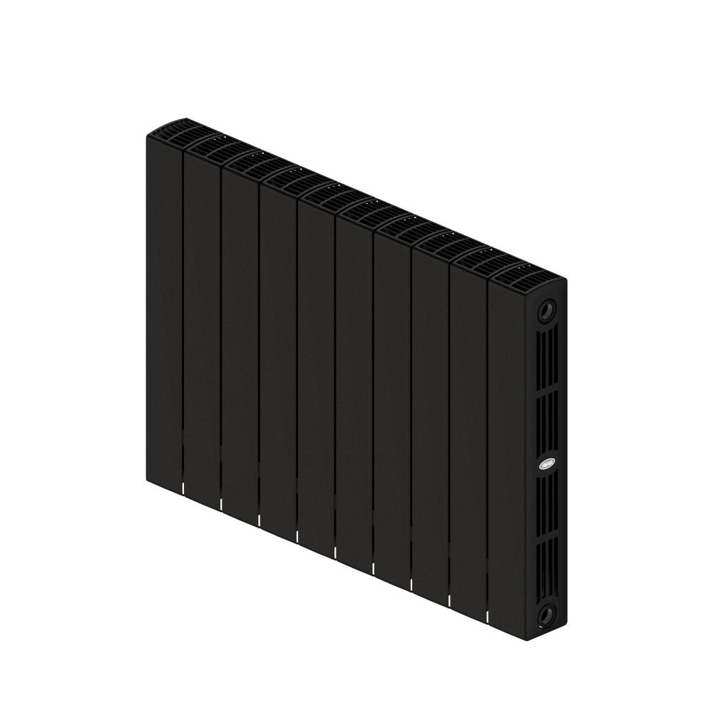 Радиатор биметаллический SUPReMO 500/90 (202Вт) 10 секций боковое подкл. Rifar Антрацит