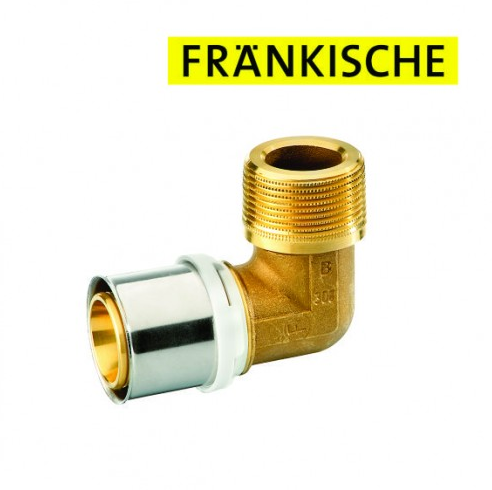 Угольник 90* 20х1/2" НР alpex-duo XS латунь  Frankische