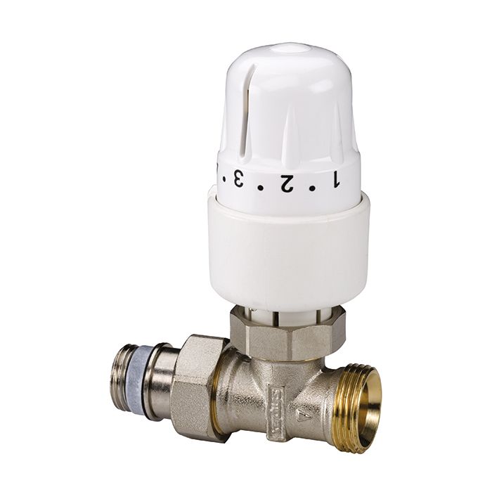 Вентиль RTL с т/с головкой 1/2х3/4 прямой (по t обратки) Simplex