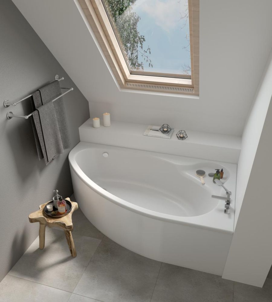 Ванна ЭДЕРА ассиметричная 170*110 R, белая, прав., Santek