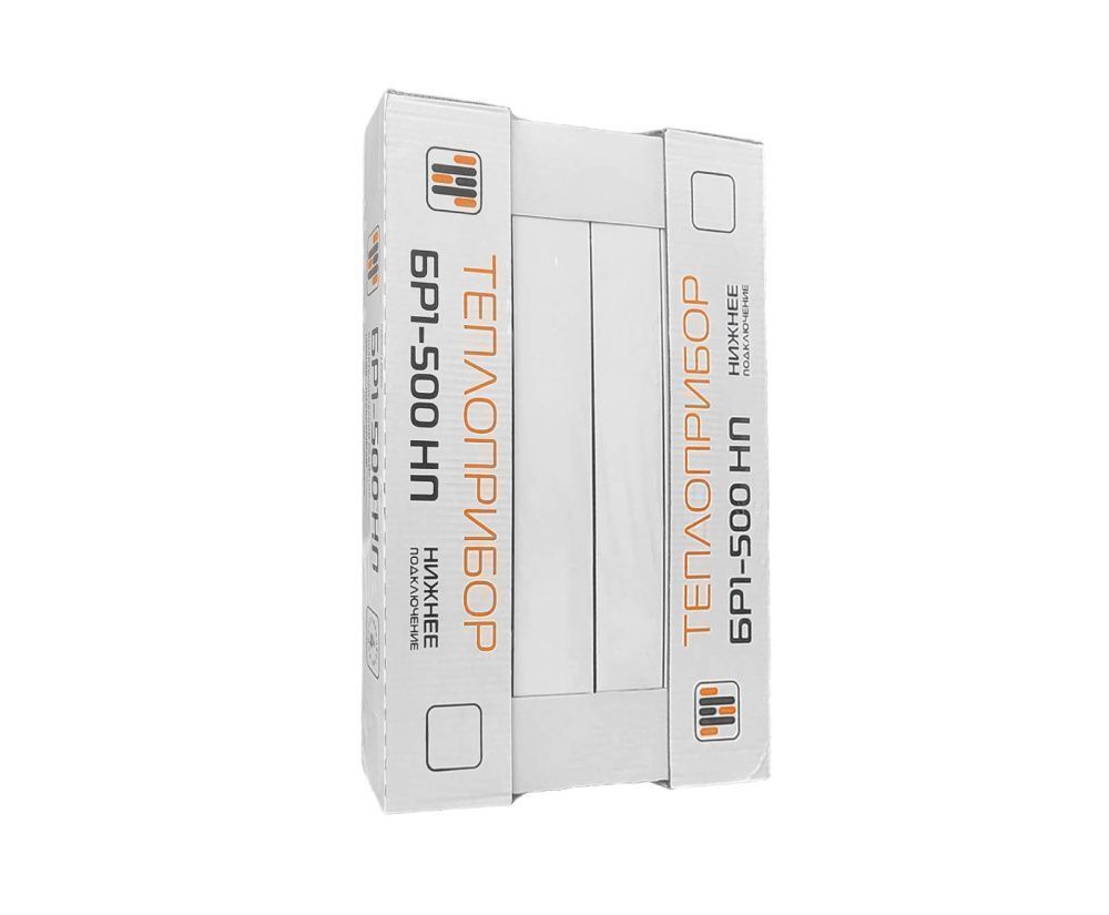 Радиатор биметаллический 500/90 мм  4 секции нижнее подключение справа Теплоприбор