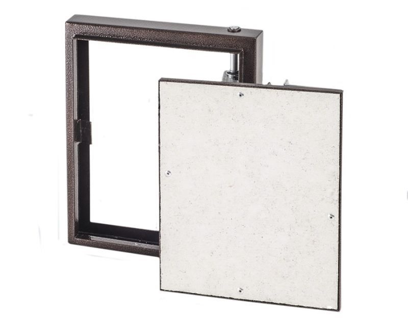 Люк под плитку на петле, окрашенный металл, 400х400