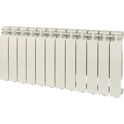 Радиатор алюминиевый STOUT Bravo 350 12 секций боковое подключение RAL9010