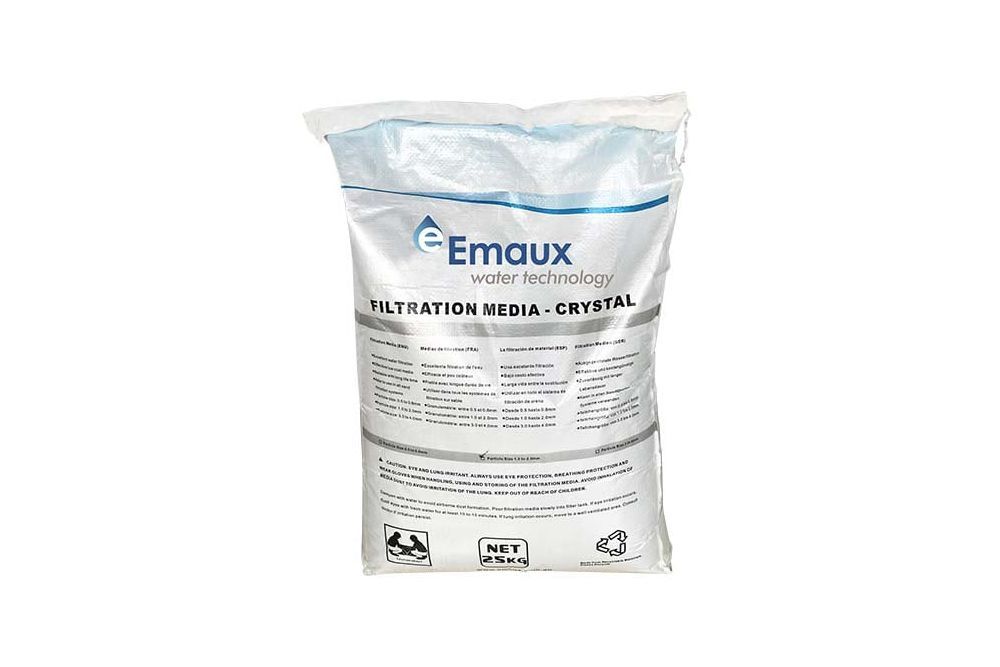 Песок стеклянный 0,5-0,8 мм FMG25A (1меш=25кг), Emaux 