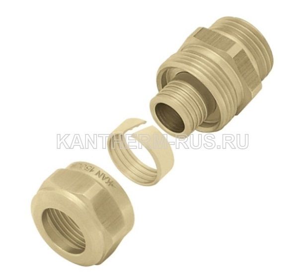 Соединитель свинчиваемый 18*2 G1/2" НР латунный KAN-therm