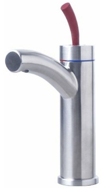 Смеситель для умывальника ELEMENT монолитный, сталь/красный, LEMARK