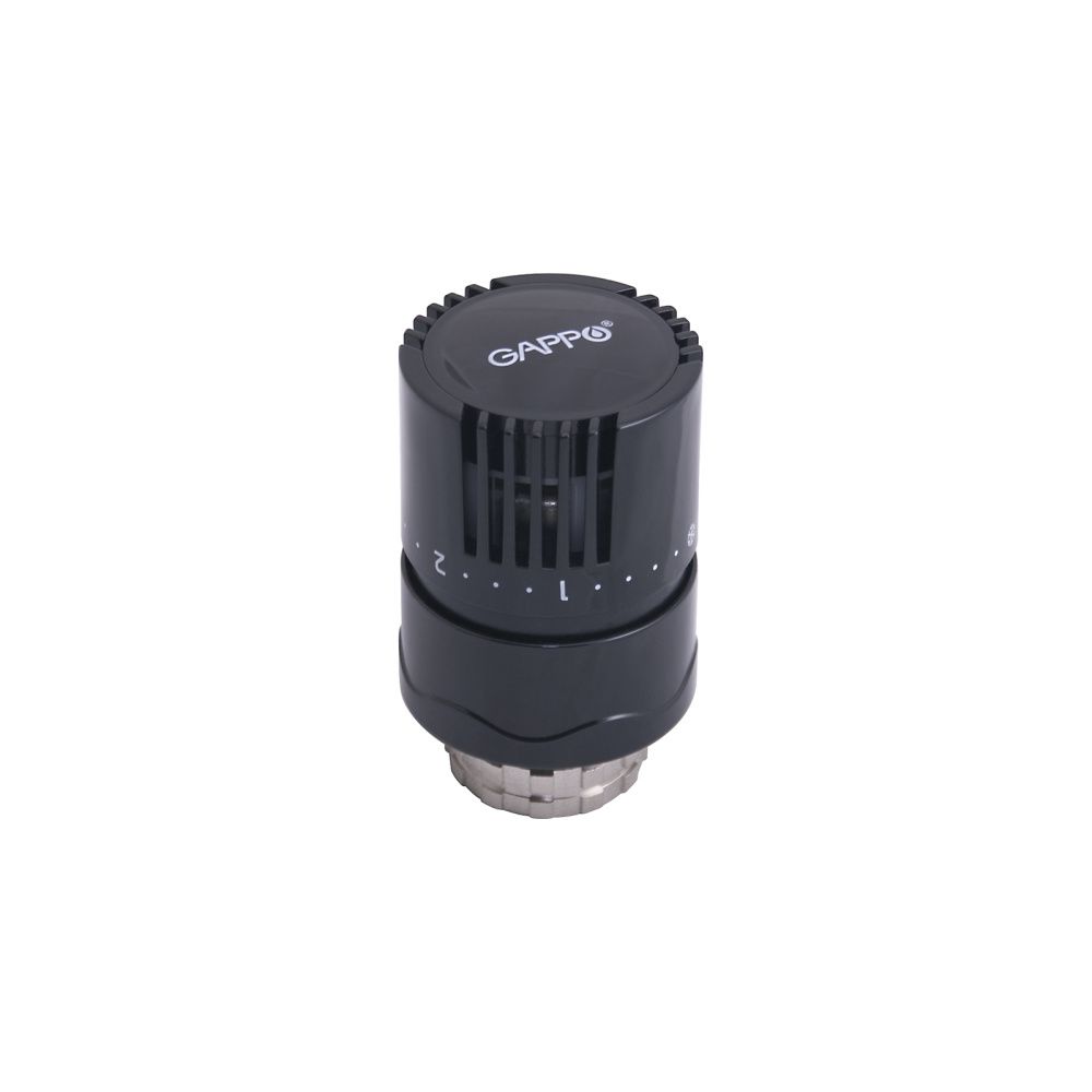 Головка термостатическая жидкостная черная М30х1,5 мм Gappo