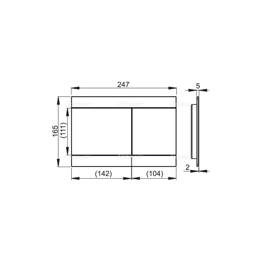 Клавиша cталь-полумат FUN ALCA PLAST