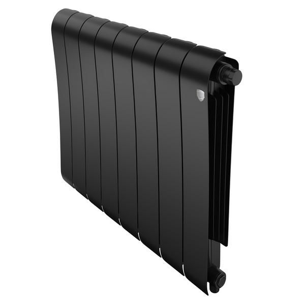 Радиатор биметаллический Infinity Noir Sable 500/87  8 секции VR80 (нижнее правое) черный Royal Thermo