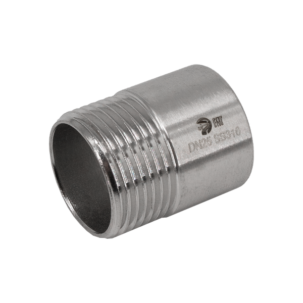 Ниппель приварной НР 1" PN16  нерж. сталь AISI316