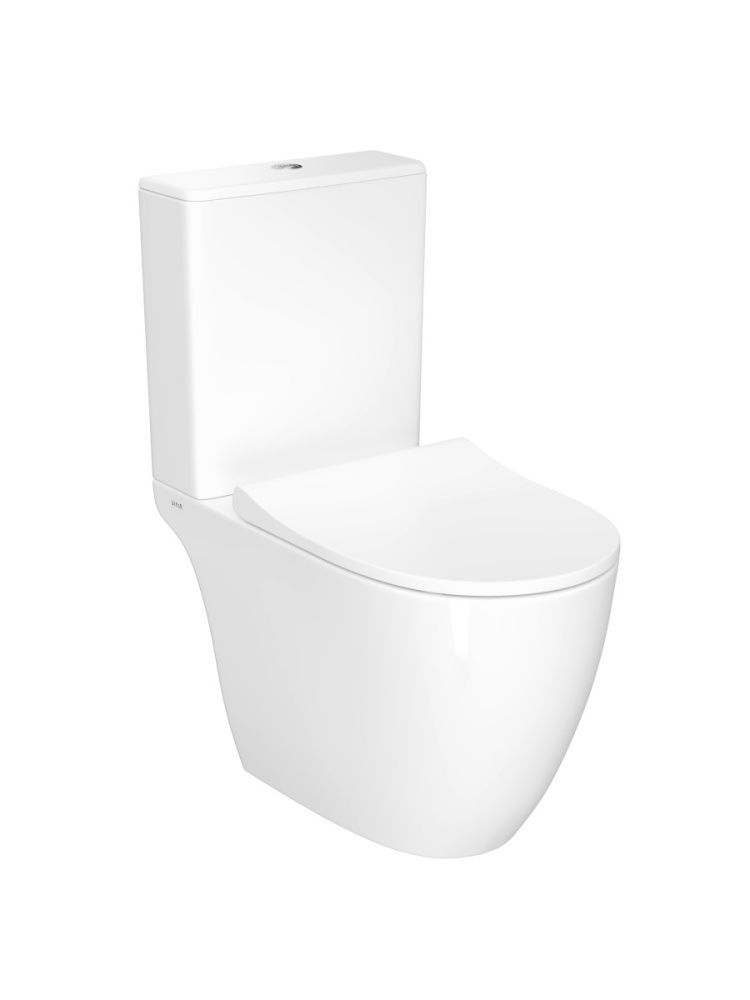 Унитаз напольный Sento Rim-ex open back, сиденье тонкое микролифт, механизм 3/6 л, Vitra