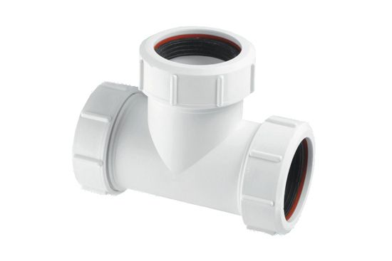 Тройник Ду40х40х40, белый McAlpine