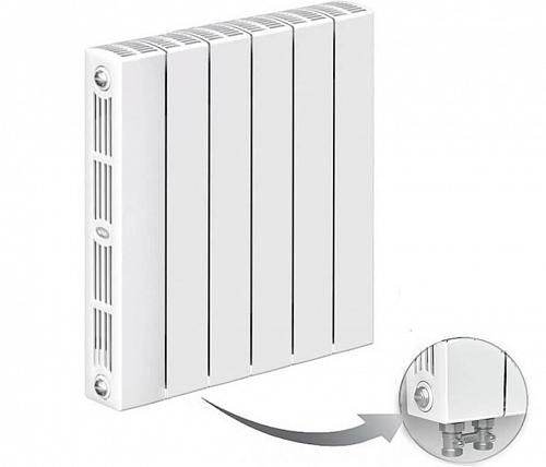 Радиатор биметаллический SUPReMO Ventil 500/90  8 секций (SVL) нижнее слева Rifar