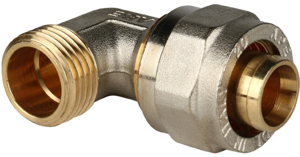 Угол НР 20х1/2" латунь (обжим) Stout