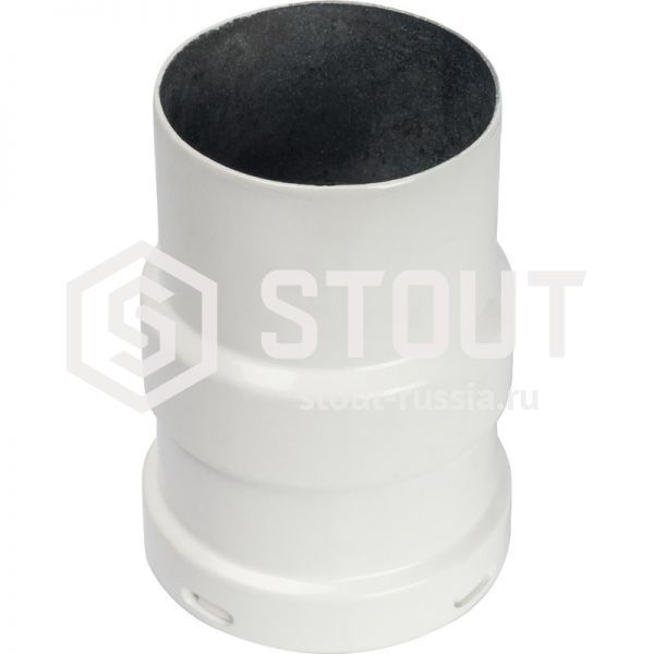 Элемент дымохода горизонтальный DN80 п/м с патрубком для отвода конденсата STOUT