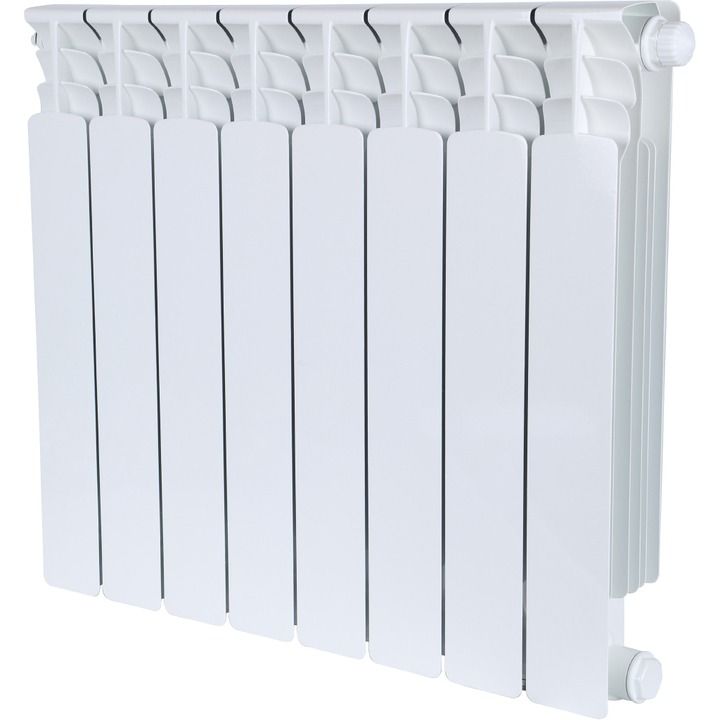 Радиатор биметаллический секционный Space 500/90 мм 8 секций белый нижнее правое подключение STOUT