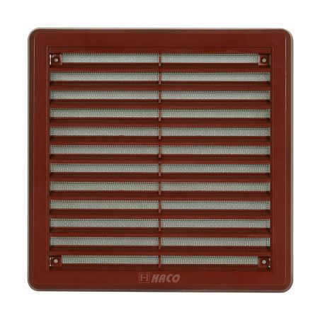 Решетка-крышка вент. VM 300х300 КH с сеткой, корич, пласт. HACO